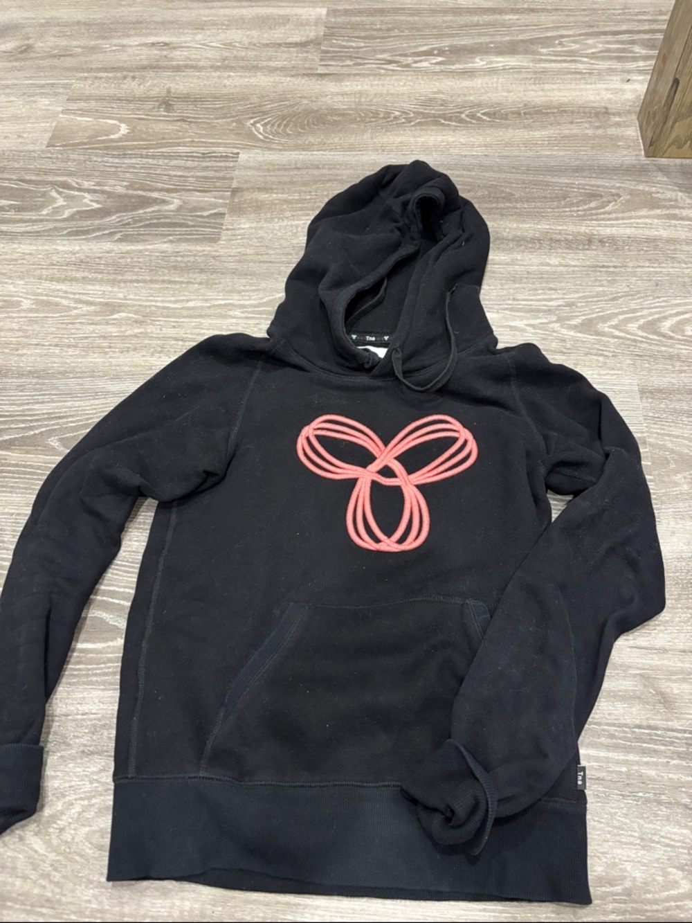 TNA Black Hooded Sweatshirt with Subtle Logo Trim